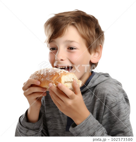 パンを食べている少年のイラスト素材 [102573580] - PIXTA