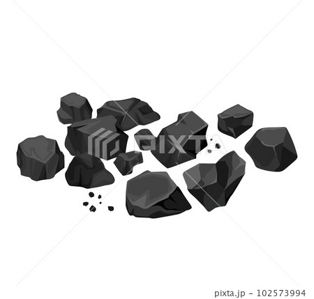 Heap of energy coal isolated cartoon icon. 102573994
