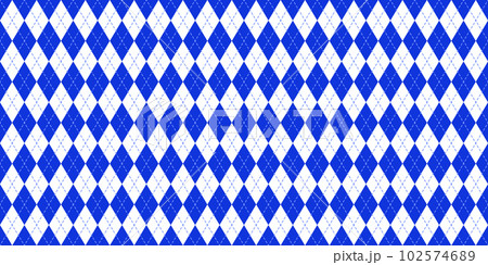 Harlequin or bavarian seamless pattern in rblue and white colors 102574689
