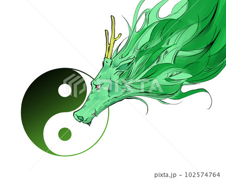 神龍と太極図 神龍と太極図 102574764