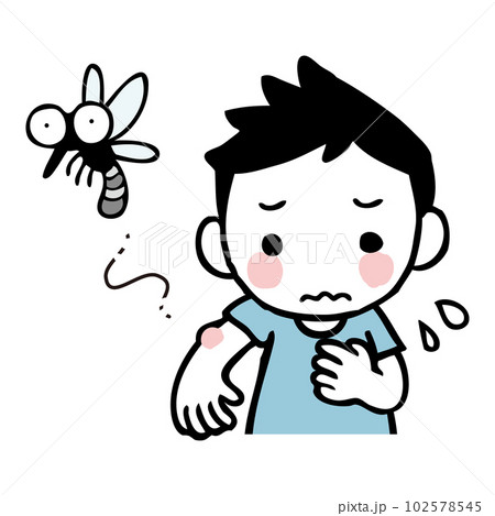 蚊に刺された男の子 102578545