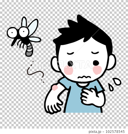 蚊に刺された男の子 102578545