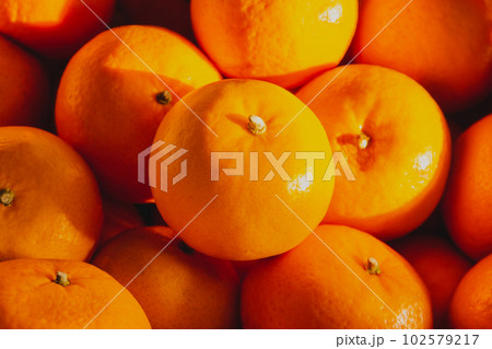 Tasty and Delicious orange fruit fresh and healthy in basket. 102579217