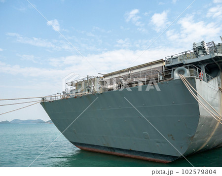 The rear side of the small aircraft carrier. The rear side of the small aircraft carrier. 102579804