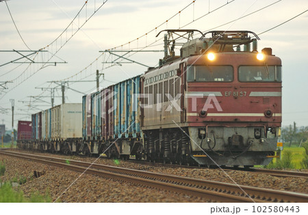 北陸本線 美川ー加賀笠間 JR貨物 EF81-27(富山) 北陸本線 美川ー加賀笠間 JR貨物 EF81-27(富山) 102580443