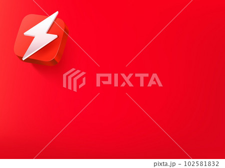 Vector wallpaper with breaking news icon. 3d vector background with copy space 102581832