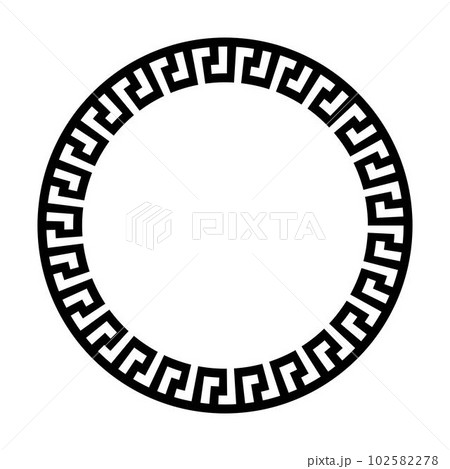 Circle frame round border design shape icon for decorative vintage doodle element for design in vector illustration 102582278