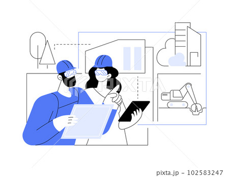 Visiting construction site abstract concept vector illustration. 102583247