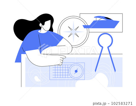 Navigation theoretical course abstract concept vector illustration. 102583271