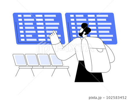 Flight information abstract concept vector illustration. 102583452