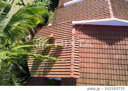 Red roof tiles construction theme 102583735