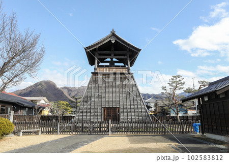 長野県　長野市　冬　松代藩鐘楼 102583812