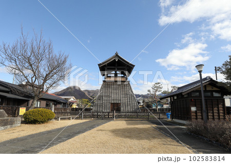 長野県　長野市　冬　松代藩鐘楼 102583814