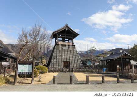 長野県 長野市 冬 松代藩鐘楼 長野県 長野市 冬 松代藩鐘楼 102583821