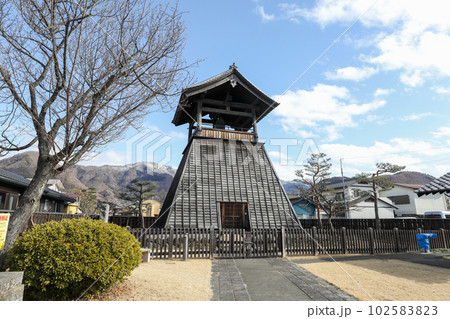 長野県　長野市　冬　松代藩鐘楼 102583823