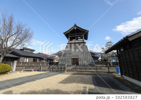 長野県　長野市　冬　松代藩鐘楼 102583827