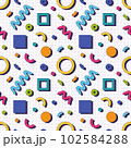 Abstract geometric vector seamless 90s or 80s 102584288