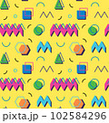 Abstract geometric vector seamless 90s or 80s 102584296