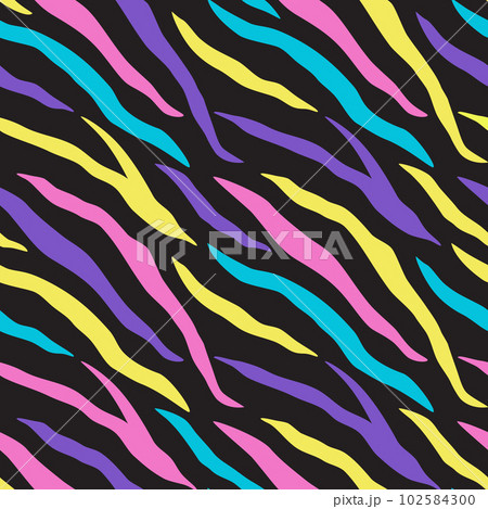 Abstract colorful zebra seamless pattern 102584300