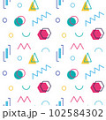 Abstract geometric vector seamless 90s or 80s 102584302