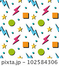 Abstract geometric vector seamless 90s or 80s 102584306