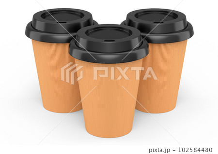 Set of paper coffee cups for cappuccino, americano, espresso, mocha, latte Set of paper coffee cups for cappuccino, americano, espresso, mocha, latte 102584480