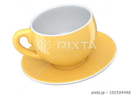 Ceramic coffee cup for cappuccino, americano, espresso, mocha, latte on white 102584498