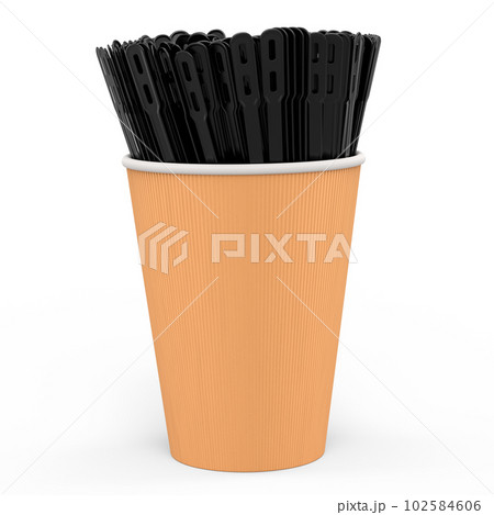 Paper coffee cup for cappuccino, americano, espresso, mocha, latte on white 102584606