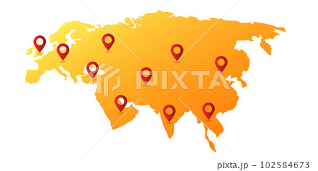 Russia map pin location vector illustration Russia map pin location vector illustration 102584673
