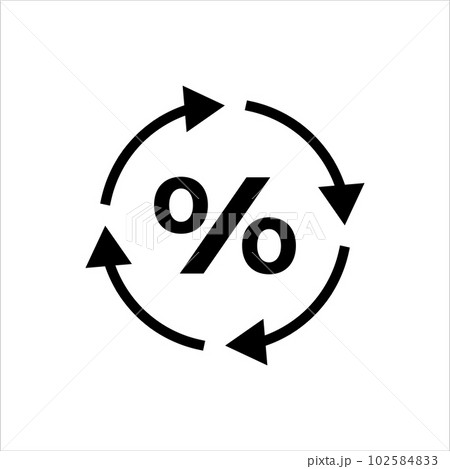 percent commission deposit icon cashback symbol percent commission deposit icon cashback symbol 102584833