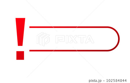 Exclamation line box attention vector text banner Exclamation line box attention vector text banner 102584844