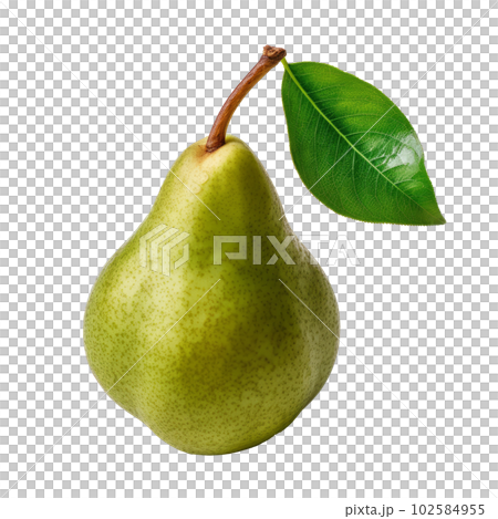 Green pear isolated. Illustration AI Generative 102584955