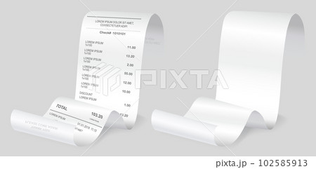 Payment check isometric. Buying financial invoice bill purchasing calculate pay vector isolated Payment check isometric. Buying financial invoice bill purchasing calculate pay vector isolated 102585913