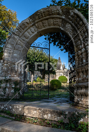 Chateau And Castle Of Picturesque Village Rochefort En Terre In The Department Of Morbihan In Brittany, France 102586516