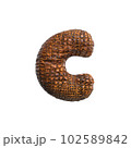 crocodile letter C - Lowercase 3d reptile font - Suitable for wildlife, ecology or conservation related subjects 102589842