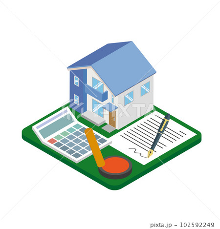 住宅購入のイメージイラスト 102592249