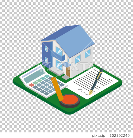住宅購入のイメージイラスト 102592249