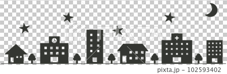 水平的城市景觀圖標 水平的城市景觀圖標 102593402