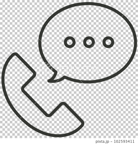 接收器和語音氣泡圖標（畫線） 102593411