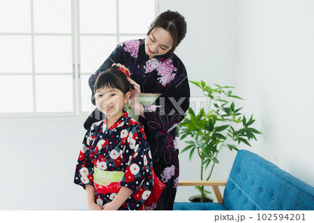 浴衣 ファミリー 着付け 浴衣 ファミリー 着付け 102594201