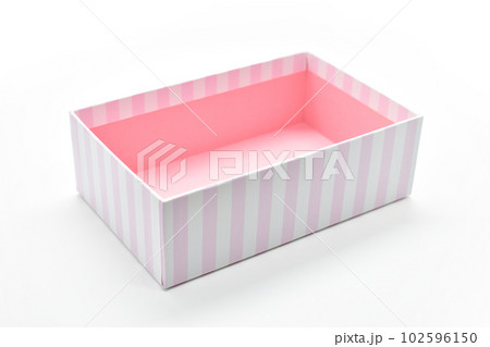 beautiful pink box on white background, package for design beautiful pink box on white background, package for design 102596150