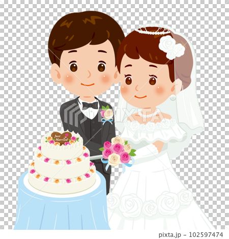 純白禮服蛋糕切男女1 102597474