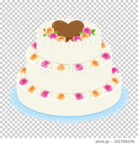 ウェデイングケーキ メッセージなし ウェデイングケーキ メッセージなし 102598246