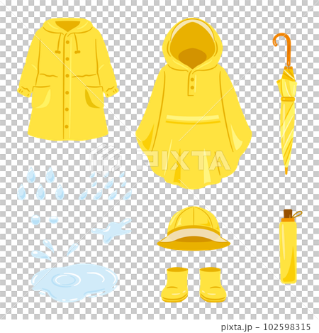 Yellow rain gear set 102598315