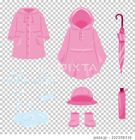 Pink rainwear set 102598316