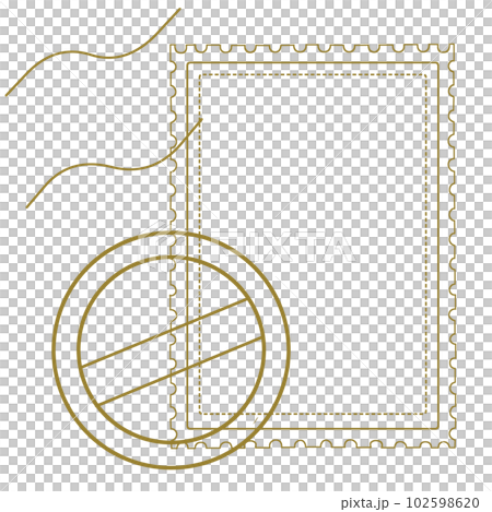 Stamp and postmark frame 02 102598620