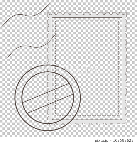 Stamp and postmark frame 04 102598625