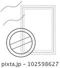 切手と消印のフレーム05 102598627