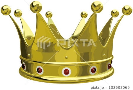 黄金に輝くリアルな王冠 ベクターイラストレーションのイラスト素材