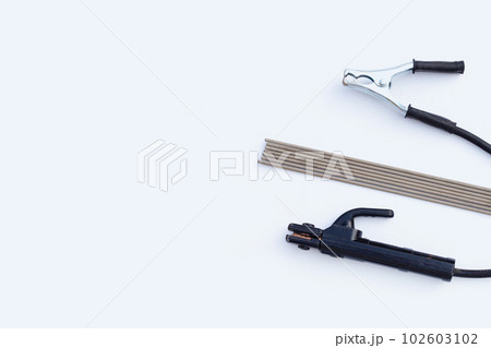 Welding equipment on white background. Welding equipment on white background. 102603102